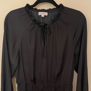 LOFT Black Long Sleeve Dress- 8